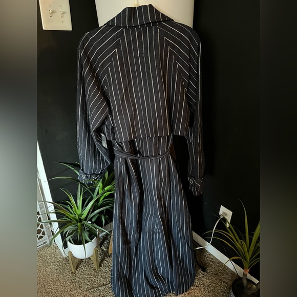 NWOT FREE PEOPLE We The Free Melia Mac Trench Coat In Navy Combo MSRP $228 - Picture 10 of 10